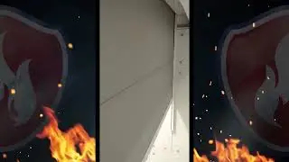 Дымозащитная штора FireTechnics, предел огнестойкости Е 60, с направляющими на высоту опускания.