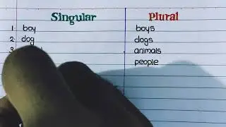 Singular and Plural / 50 Singular and plural / Singular and Plural nouns / Part -01