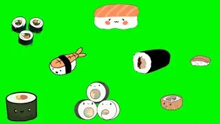 Sushi Green Screen Animation