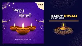 Happy Poster Design / Diwali Banner n photoshop | Easy Tutorial for Beginner | 2021 Tutorial |