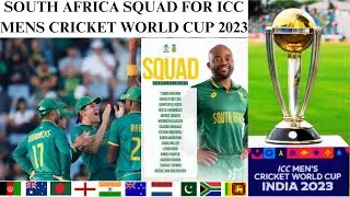 ICC World Cup 2023 - South Africa Team Squad | South Africa Team Squad World Cup Cricket 2023 | WC