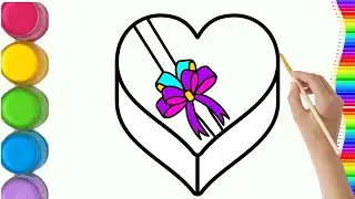 How to draw a gift heart | Easy step by step drawings