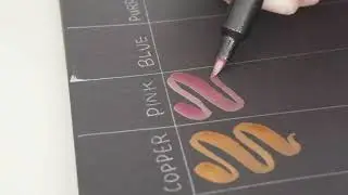 Beautiful Metallic Brush Pen Swatches | Featuring Christina MacArthur