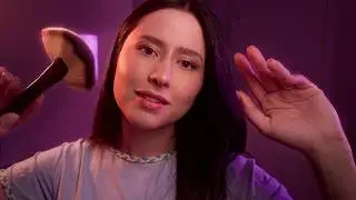 ASMR Visual Triggers, Hand Movements & Mouth Sounds 💜💤 camera brushing, up close visuals, tktk
