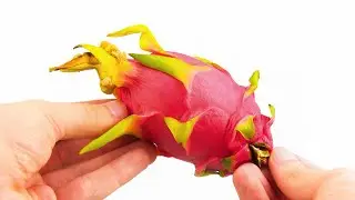 Cut & Open Dragon Fruit Easily [How to Peal and Eat Exotic Pitahaya]
