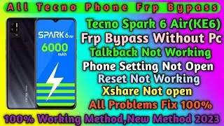 Tecno Spark 6 Air(KE6)Frp Bypass Without Pc 2023/Bypass Google Account/100% Working/gsm devil