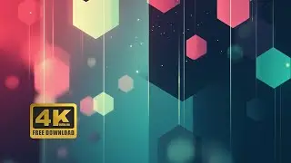 4K Stunning Neon Synth-Wave Background | Retro Abstract Hexagons, Sunset Sky & Vibrant Colors