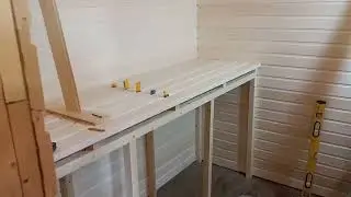 Баня с нуля. Монтаж полков и другие работы
