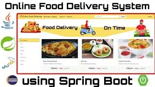 Online Food Delivery Project in Spring Boot | Spring MVC | Java | JSP | MySQL | Spring Boot Project