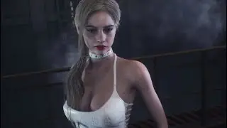 Resident Evil 2 Remake Claire Redfield Sexy Navy Star Mini Skirt - No Boots Stocking Version & T-800