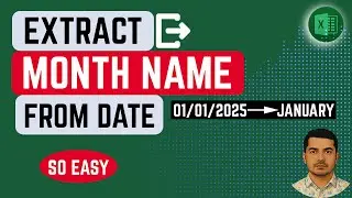 Extract Month Name from a Date in Excel (FULL + SHORT Name)