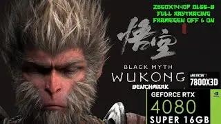 BLACK MYTH WUKONG Benchmark Raytracing 1440p DLSS-B RTX4080 SUPER RYZEN 7800X3D