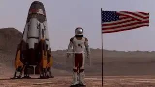See american flag on mars