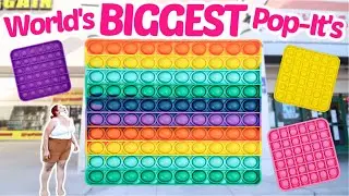 Mom finds the BIGGEST POP-IT in the WORLD *JUMBO POP-IT REVIEW*