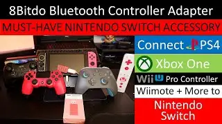 Nintendo Switch Bluetooth Adapter - Use Xbox, PS4 Dualshock 4, Wii Controllers on Switch | 8BitDo