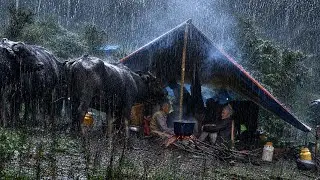 Best Life in A Himalayan Shepherd's During the Rainy Day | Most Relaxing | Village Documentary Video