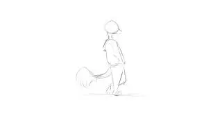 Walk cycle animation(Anthro)