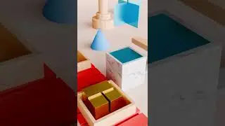 Gold slicing factory satisfying animation. #blender #miniature #satisfying #loopanimation #shorts