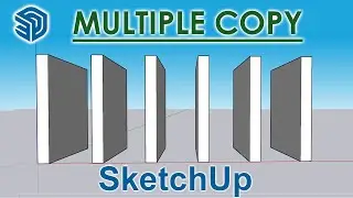 How to Make Multiple copy in Sketchup, Sketchup me Copy kaise karen - Hindi Tutorial.