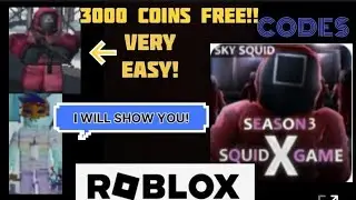SQUID GAME X ALL 70 CODES NEW 3 CODES ( EASY 3000 COINS ) [ EASY FRONTMAN ]  ENJOYPLAY!