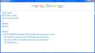 HTML | P paragraph tag font family font size
