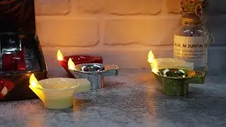 Diwali Diya Decor Led Candle Light Art Hindu Deepavali Festival