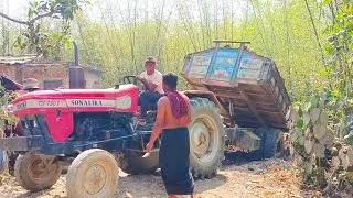Bambo Garden Side Sonalika Tractor Unloading Expart Drive Proved Unseen Loading CAT JCB Excavator 88