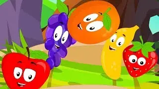 Five Little Fruits | Fruits Song | Nursery Rhymes & Baby Songs For Children By Monkey Rhymes