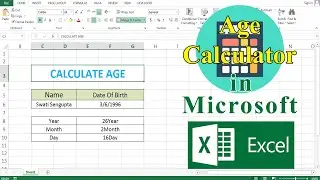 How to Calculate Age in MS Excel | Age Calculator | Datedif Function