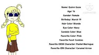 BIO of Quinn Gozo (Nice quicksand girl)