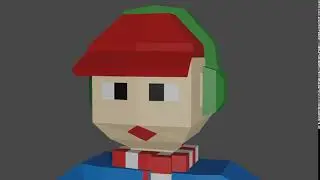 Contoh Hasil Render LowPoly Human LipSync Dengan Rhubarb LipSync