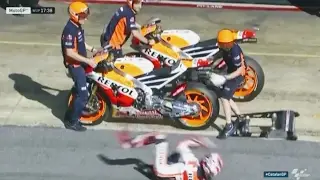 Marc Marquez FALLS OVER! 2017 CatalanGP -MotoGP