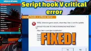 How to fix script hook v critical error? || GTA V errors || downgrade GTAV || 