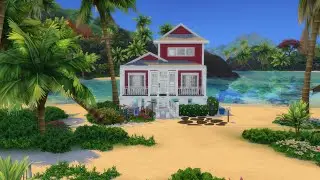 Small Sims 4 Boho Beach House