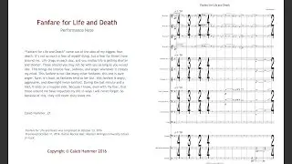 Fanfare for Life and Death [LIVE] w/score- Caleb Hammer