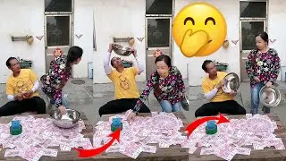Finally got my husband's money😺Best Funny Videos 2024 Chinese Funny clips daily Part90