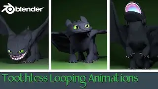 Toothless Loop Animations | Blender 3D