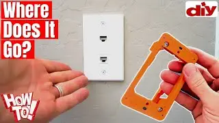 DOUBLE CAT6 PORT INSTALL | CAT6 CABLE RUN THROUGH A WALL - HOW TO
