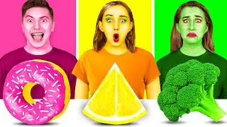 24 Часа Едим Еду Одного Цвета Челлендж от HAHANOM Challenge