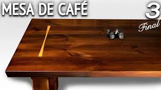 Cómo Hacer Una Mesa De Pino - Incrustación De Madera - Barnizado De Nogal - Ep.3