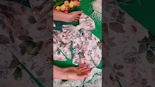 Сшила бант из хлопка за несколько минут🎀 Красивый аксессуар для фотосессии легко🧚‍♀️