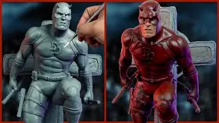 Sculpting Daredevil | Marvel | Comic Ver. | Polymer Clay | Timelapse