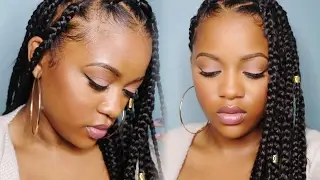 Easy Triangle Part Box Braids (Rubberband Method)
