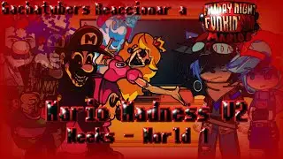 Gachatubers react to Mario Madness V2 Parte 1 || Gerald The Hedgehog ||
