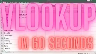 VLOOKUP How to Excel in 60 Seconds #Shorts