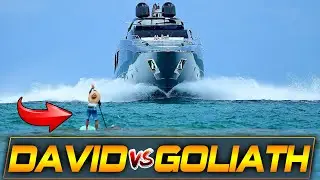 GTFO MY WAY!! MEGA YACHT BULLIES PADDLE BOARDER AT HAULOVER INLET | BOAT ZONE