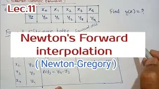 Newton's forward difference interpolation formula | newton Gregory interpolation | numerical methods