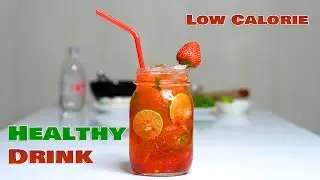 Healthy Drink - Fresh Strawberry Lime Soda
