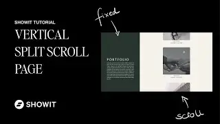 Vertical Split Scroll Page Showit | Showit Website Tutorial Deutsch