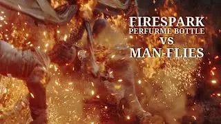 Burning Man-Flies with Firespark Perfume Bottle